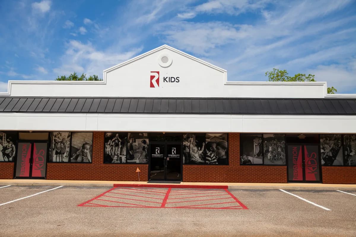 Redemption Church in Mobile + Baldwin — the completed Redemption Church building with new exterior color and trim, painted by Pro 1 Painters