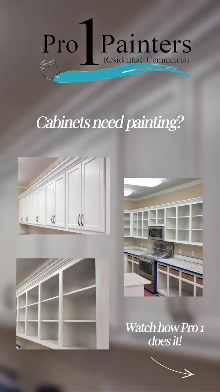 Cabinet painting by Pro 1 Painters